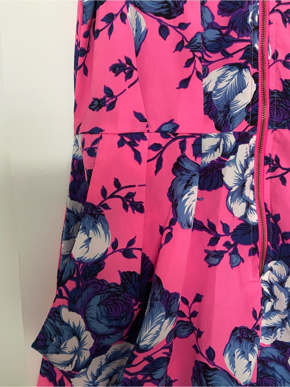 Dex Hot Pink and Blue Floral Summer Sleeveless Dress - Picture 7 of 15